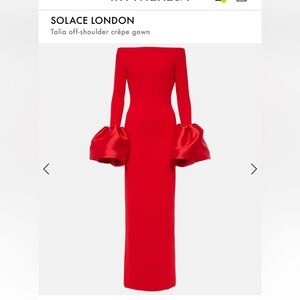 Solace London Red Long Sleeve Gown